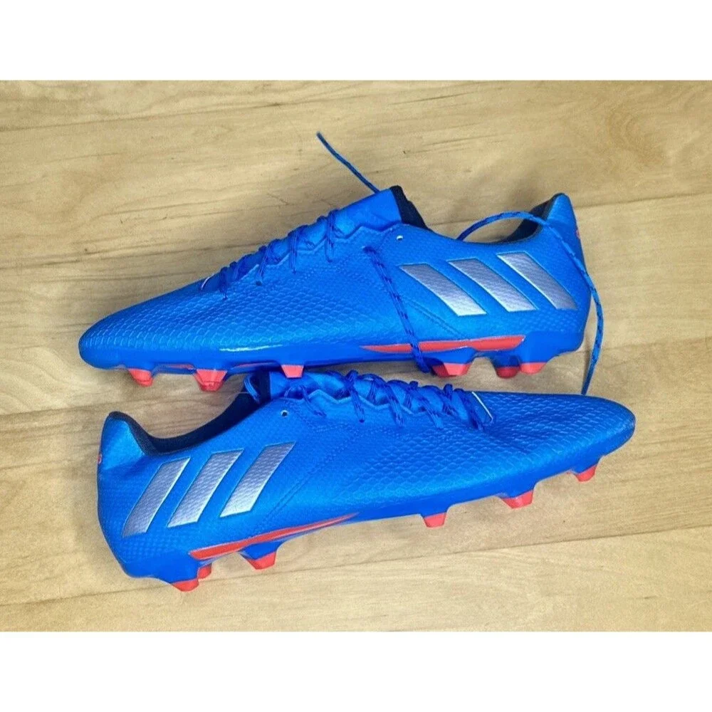 adidas Messi 16.3 FG Soccer Cleats Men 11.5 Blue Silver World Cup Football New